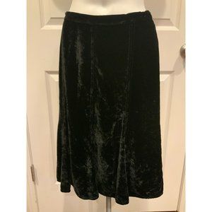 Dolce & Gabbana Black Crushed Velvet A-Line Skirt, Size 6 | 42 (IT)